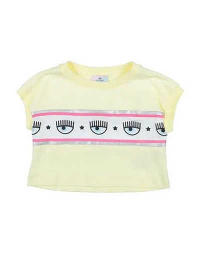 Chiara Ferragni Babies'  Toddler Girl T-shirt Light Yellow Size 6 Cotton