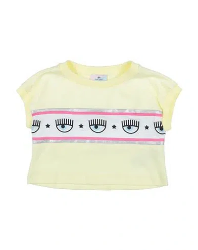 Chiara Ferragni Toddler Girl T-shirt Light Yellow Size 6 Cotton In Yellow