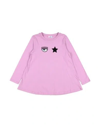 Chiara Ferragni Babies'  Toddler Girl T-shirt Lilac Size 6 Cotton In Purple