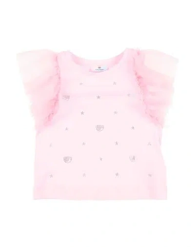 Chiara Ferragni Toddler Girl T-shirt Pink Size 6 Cotton, Elastane, Polyamide In Pink
