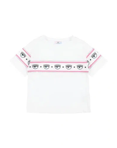 Chiara Ferragni Babies'  Toddler Girl T-shirt White Size 5 Cotton