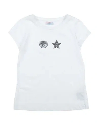 Chiara Ferragni Babies'  Toddler Girl T-shirt White Size 7 Cotton