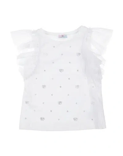 Chiara Ferragni Babies'  Toddler Girl T-shirt White Size 6 Cotton, Elastane, Polyamide