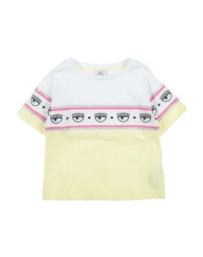 Chiara Ferragni Babies'  Toddler Girl T-shirt Yellow Size 7 Cotton