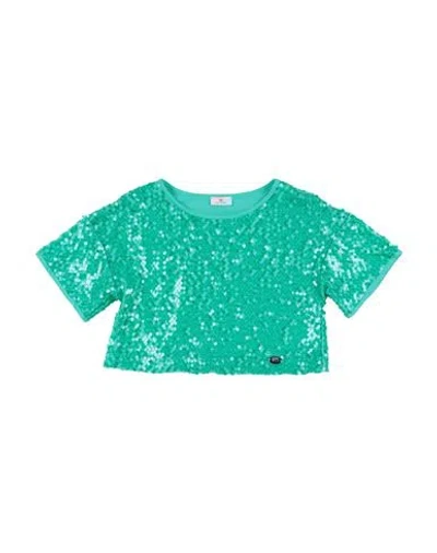 Chiara Ferragni Babies'  Toddler Girl Top Emerald Green Size 6 Polyester, Elastane