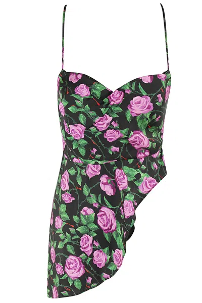 Chiara Ferragni Top Raso Oceania In Cf Black