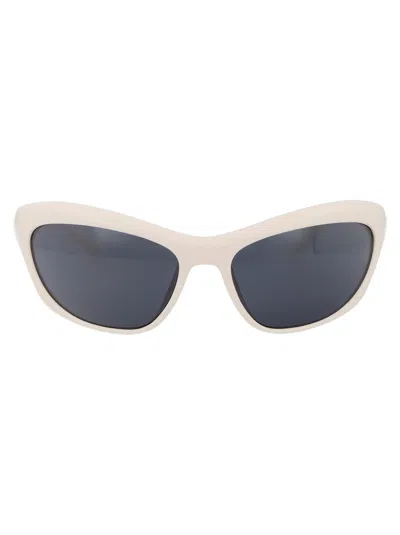 Chiara Ferragni White Acetate Sunglasses In Multi