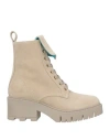 Chiara Ferragni Woman Ankle Boots Beige Size 11 Soft Leather In Beige