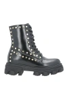 Chiara Ferragni Woman Ankle Boots Black Size 11 Textile Fibers In Black