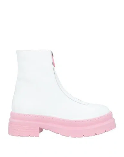 Chiara Ferragni Woman Ankle Boots White Size 9 Soft Leather