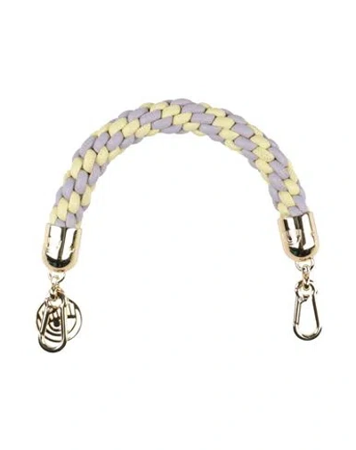 Chiara Ferragni Woman Bag Strap Pastel Yellow Size - Polyurethane, Metal