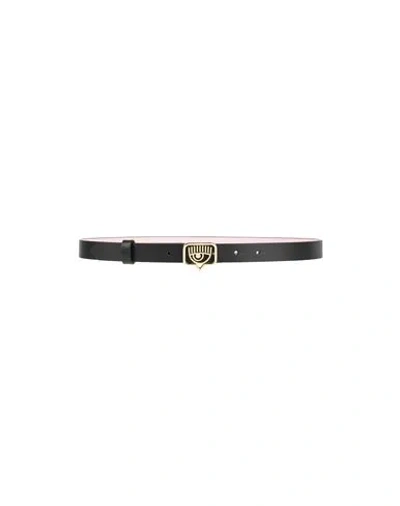 Chiara Ferragni Woman Belt Black Size 30 Soft Leather