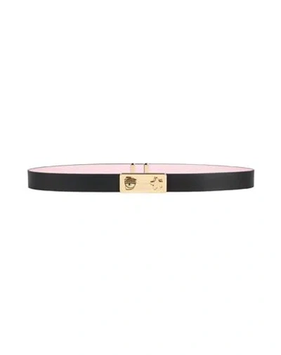 Chiara Ferragni Woman Belt Black Size 36 Leather