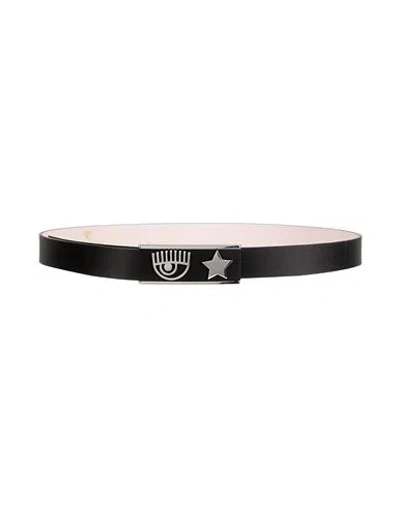 Chiara Ferragni Woman Belt Black Size 36 Leather