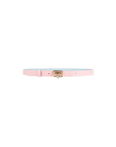 Chiara Ferragni Woman Belt Light Pink Size 30 Soft Leather