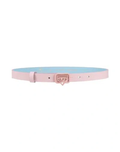 Chiara Ferragni Woman Belt Light Pink Size 30 Soft Leather