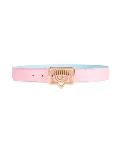 Chiara Ferragni Woman Belt Pink Size 36 Polyurethane