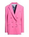 Chiara Ferragni Woman Blazer Fuchsia Size 8 Polyester, Elastane In Pink