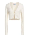 Chiara Ferragni Woman Cardigan Off White Size L Acrylic, Polyamide, Wool, Elastane In Off White