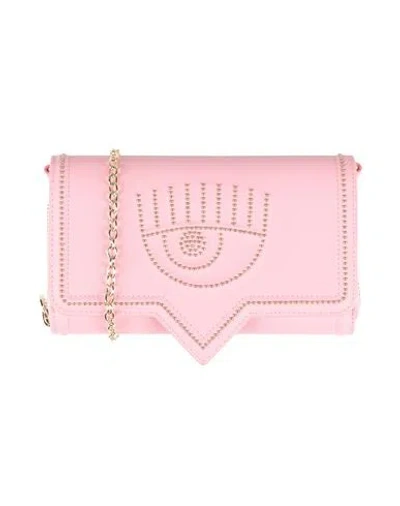 Chiara Ferragni Woman Crossbody Wallet Pink Size - Polyurethane Resin