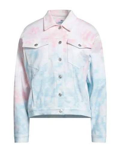 Chiara Ferragni Woman Denim Outerwear Ivory Size 6 Cotton, Elastane In White