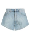Chiara Ferragni Woman Denim Shorts Blue Size 27 Cotton, Elastane In Blue
