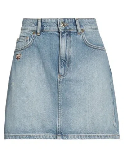 Chiara Ferragni Woman Denim Skirt Blue Size 27 Cotton