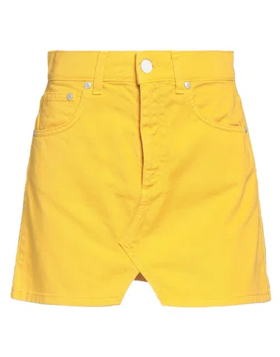Chiara Ferragni Denim Skirts In Yellow