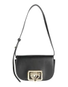 Chiara Ferragni Eyelike-plaque Shoulder Bag In Black
