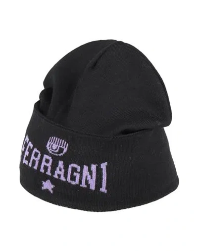 Chiara Ferragni Woman Hat Black Size Onesize Acrylic, Wool