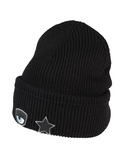 Chiara Ferragni Woman Hat Black Size Onesize Wool, Acrylic