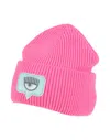 Chiara Ferragni Woman Hat Fuchsia Size Onesize Acrylic, Wool In Pink