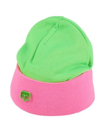 Chiara Ferragni Woman Hat Lime Green Size Onesize Acrylic, Wool