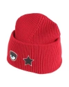 Chiara Ferragni Woman Hat Red Size Onesize Wool, Acrylic