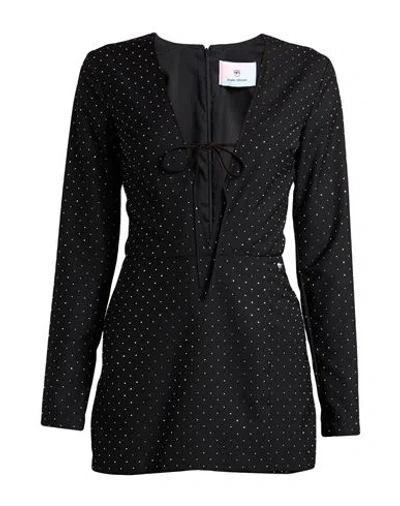 Chiara Ferragni Woman Jumpsuit Black Size 8 Polyester, Viscose