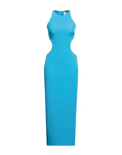 Chiara Ferragni Woman Maxi Dress Azure Size 6 Polyester, Elastane In Blue