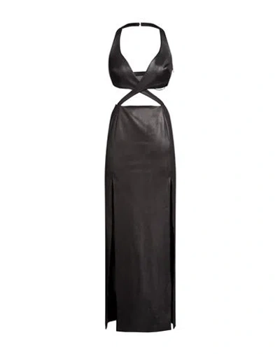 Chiara Ferragni Woman Maxi Dress Black Size 6 Polyester, Elastane