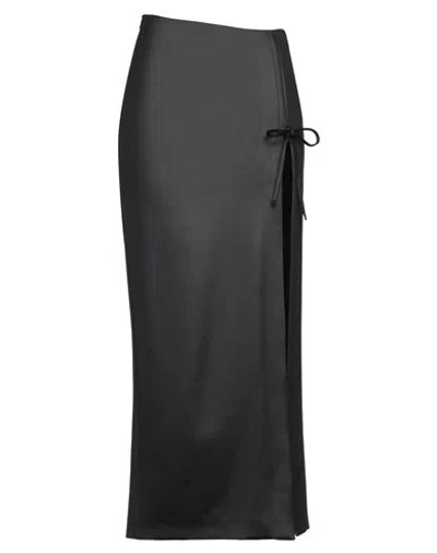 Chiara Ferragni Woman Maxi Skirt Black Size 4 Polyester, Elastane
