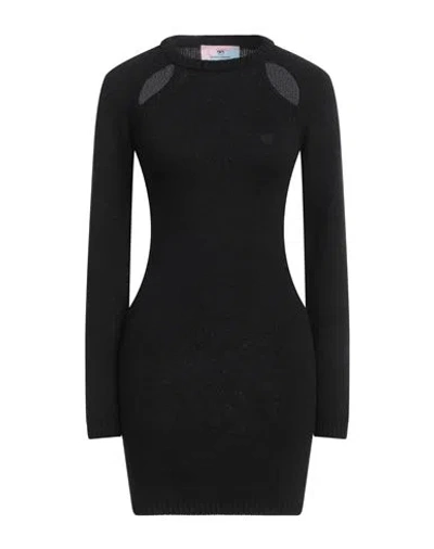 Chiara Ferragni Woman Mini Dress Black Size L Wool, Viscose, Polyamide, Cashmere