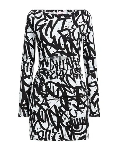 Chiara Ferragni Woman Mini Dress Black Size S Cotton, Elastane