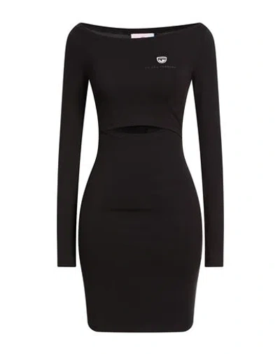 Chiara Ferragni Woman Mini Dress Black Size Xxs Cotton