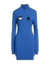 Chiara Ferragni Woman Turtleneck Blue Size S Wool, Viscose, Nylon, Cashmere In Blue