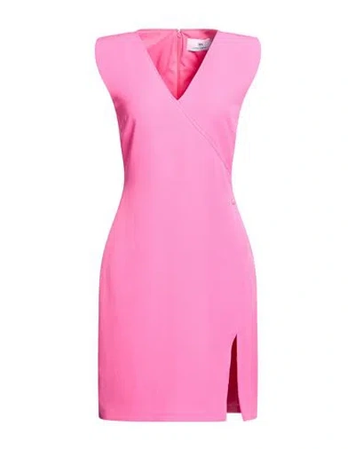 Chiara Ferragni Woman Mini Dress Fuchsia Size 12 Polyester, Elastane In Pink