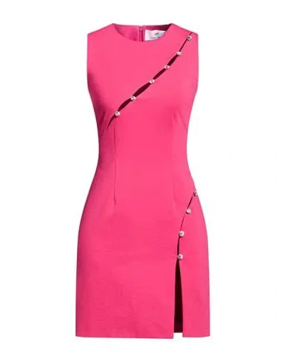 Chiara Ferragni Woman Mini Dress Magenta Size 10 Cotton, Polyamide, Elastane In Purple