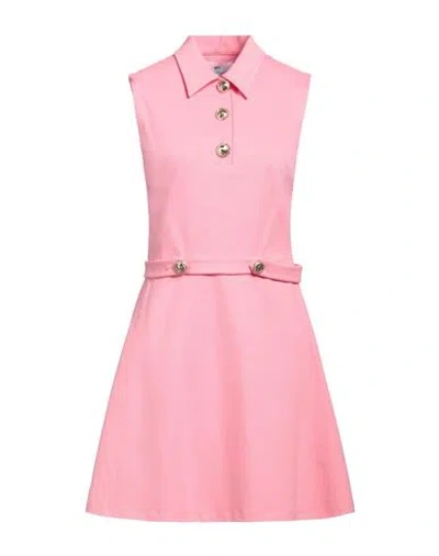 Chiara Ferragni Woman Mini Dress Pink Size 8 Viscose, Polyamide, Elastane