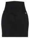 Chiara Ferragni Woman Mini Skirt Black Size M Cotton, Elastane