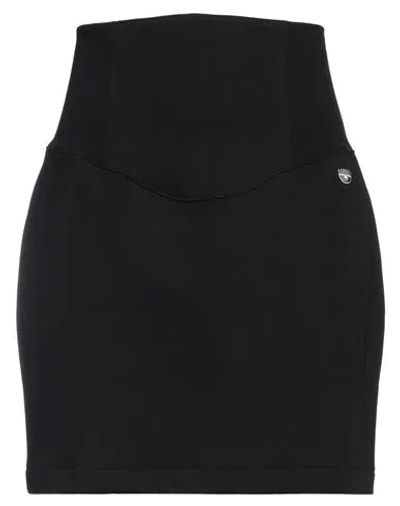 Chiara Ferragni Woman Mini Skirt Black Size M Cotton, Elastane