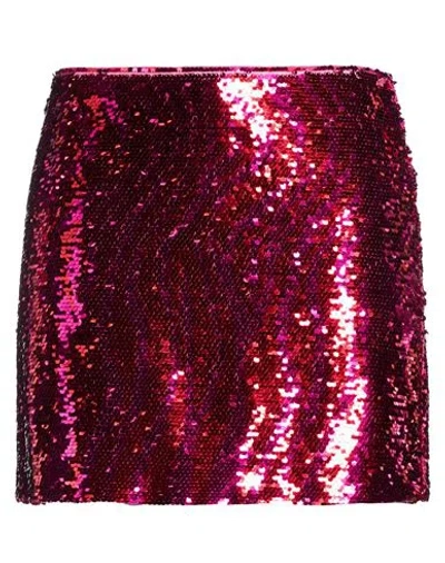 Chiara Ferragni Woman Mini Skirt Fuchsia Size 26 Polyester In Red