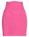 Chiara Ferragni Woman Mini Skirt Fuchsia Size S Cotton, Elastane In Pink