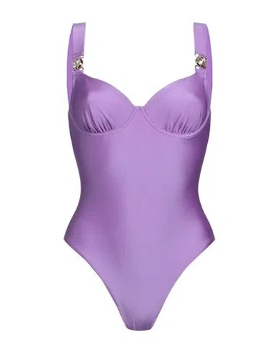 Chiara Ferragni Woman One-piece Swimsuit Light Purple Size 8 Polyamide, Elastane